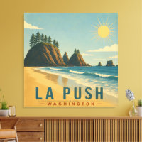 La Push, Baby! Vintage Coastal Travel Poster Art