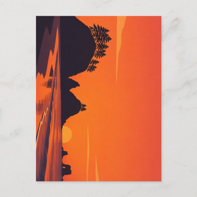 La Push Washington Sunset Minimalist Coastal Postcard (Front)