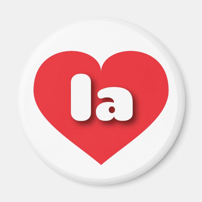 la red heart - I love la Magnet (Front)