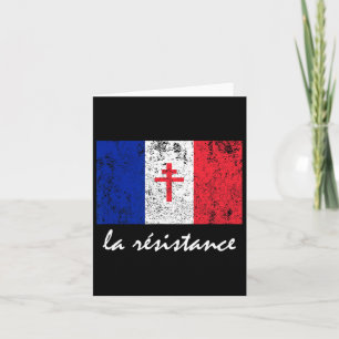 La Resistance The French Flag France Paris Wwii T  Card