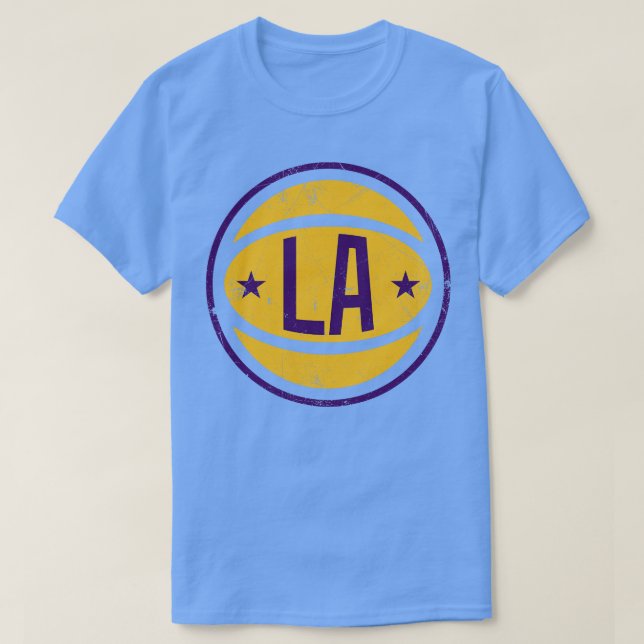 LA Retro Ball Black T-Shirt (Design Front)