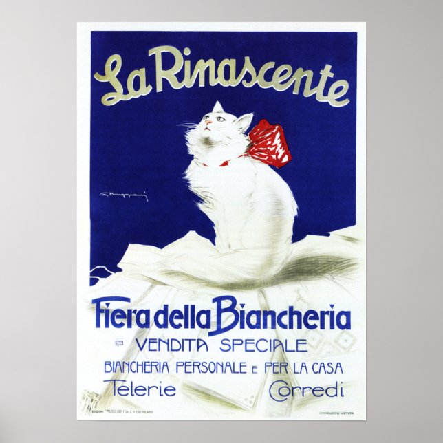 LA RINASCENTE Linen Fair Italian Department Store Poster (Front)