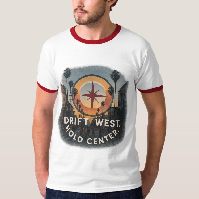 LA Ringer Tee – Retro Calm Revival (Front)