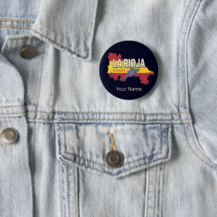 La Rioja Spain Retro Region Vines Vintage Wine 6 Cm Round Badge