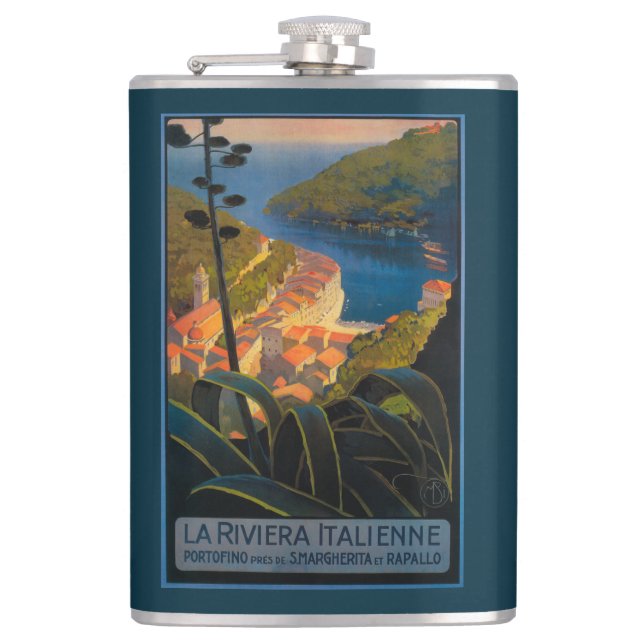 La Riviera Italienne Hip Flask (Front)