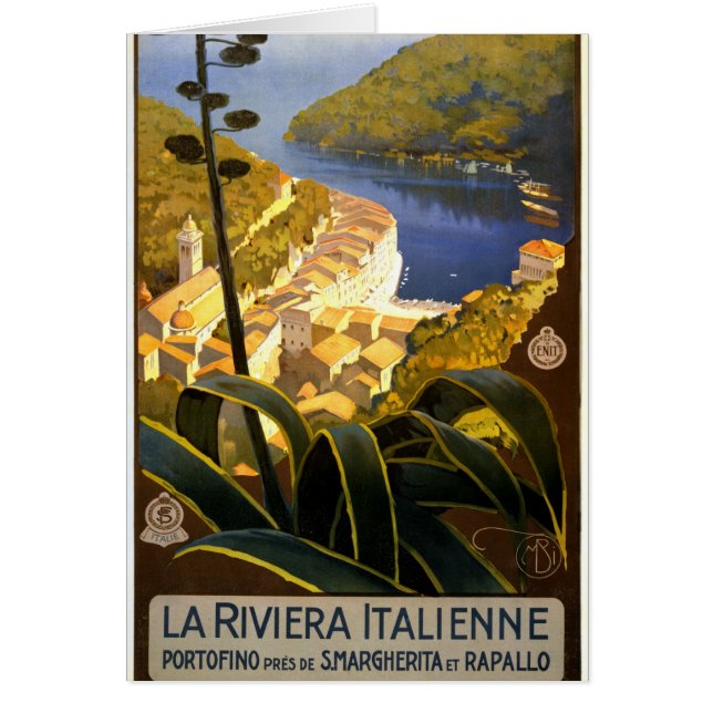 La Riviera Italienne Portofino Travel Poster 1920 (Front)