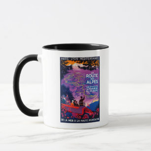 La Route Des Alpes Vintage PosterEurope Mug