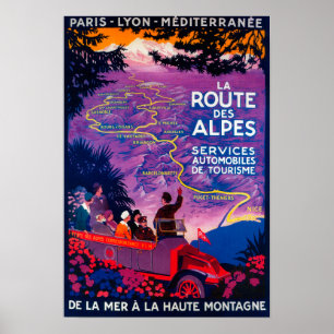 La Route Des Alpes Vintage PosterEurope Poster