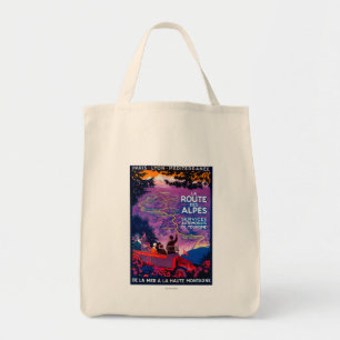 La Route Des Alpes Vintage PosterEurope Tote Bag