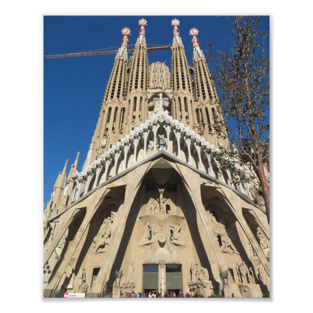 La Sagrada Família, Barcelona, Spain. 3560 Photo Print (Front)