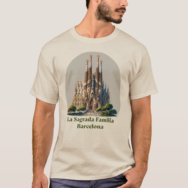 La Sagrada Familia Barcelona Spain T-Shirt (Front)