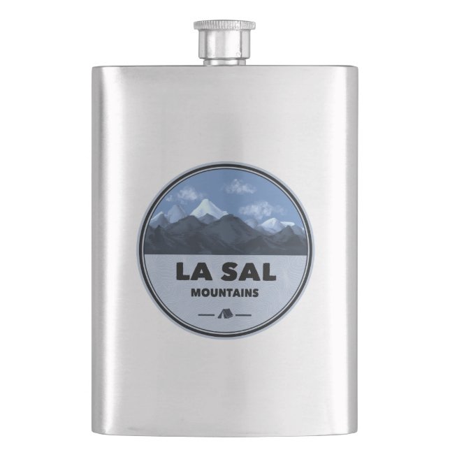 La Sal Mountains Utah Camping Hip Flask (Front)