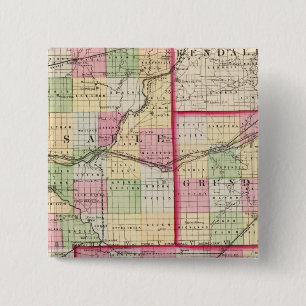 La Salle, Grundy, Livingston counties 15 Cm Square Badge