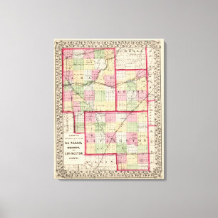 La Salle, Grundy, Livingston counties Canvas Print