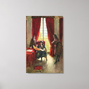 La Salle Petitions the King for Permission to Canvas Print