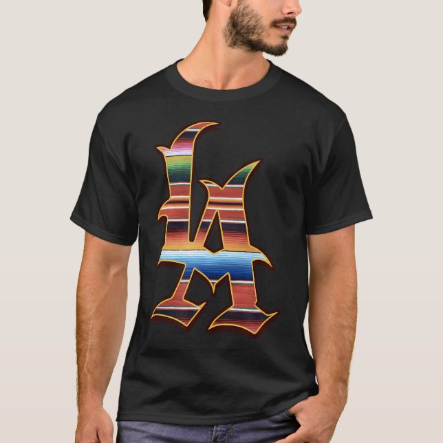 La Sarape Los Angeles La Sarape East La Baseball M T-Shirt (Front)