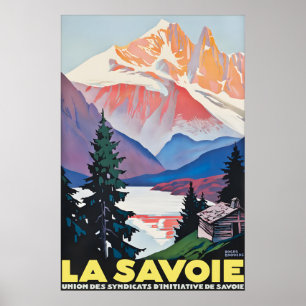 La Savoie France Vintage Travel Poster, French Poster