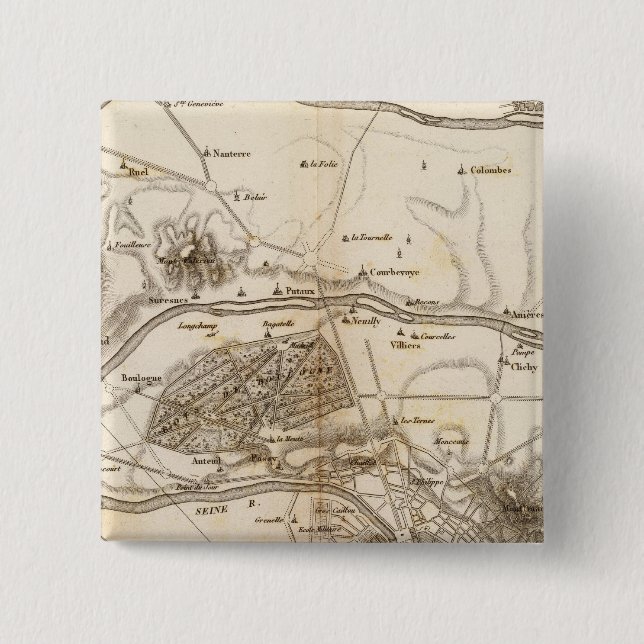 La Seine 15 Cm Square Badge (Front)