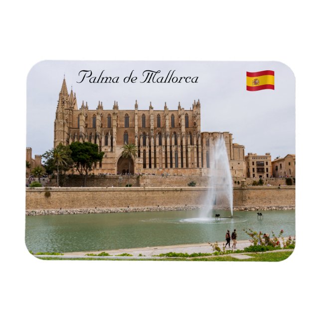 La Seu, the Cathedral of Palma de Mallorca - Spain Magnet (Horizontal)