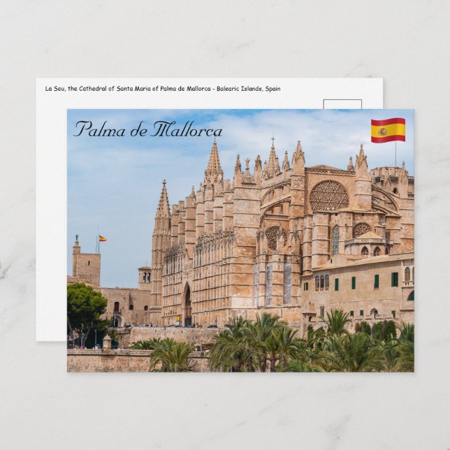 La Seu, the Cathedral of Palma de Mallorca - Spain Postcard (Front/Back)