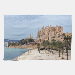 La Seu, the Cathedral of Palma de Mallorca - Spain Tea Towel