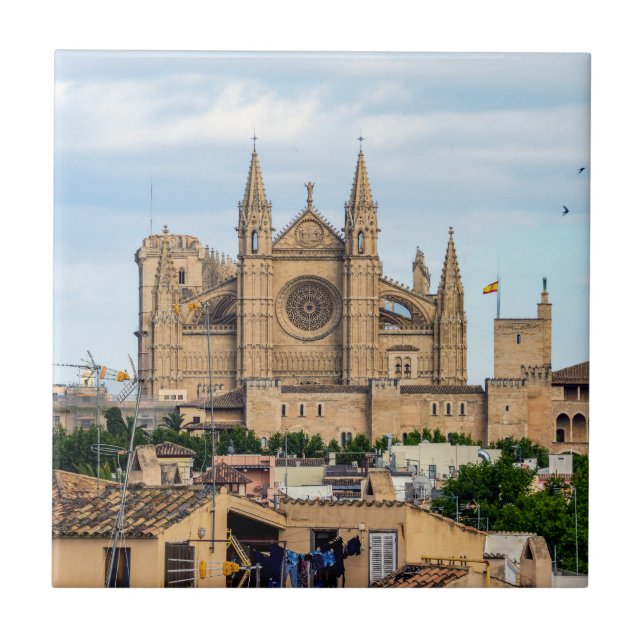 La Seu, the Cathedral of Palma de Mallorca - Spain Tile (Front)