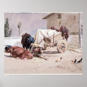 La Siesta: Scene in the Eastern Pyrenees, 1872 (w/ Poster