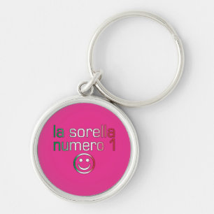 La Sorella Numero 1 - Number 1 Sister in Italian Key Ring