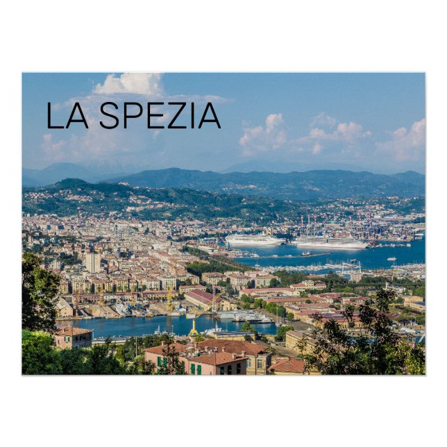 La Spezia Cityscape Liguria Italy Holiday Souvenir Poster (Front)