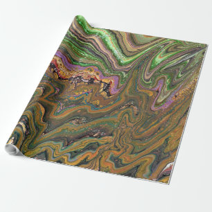 La Strada 1 Wild Green Abstract Wrapping Paper