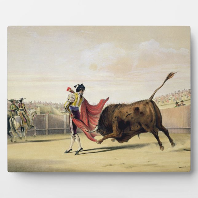 La Suerte de la Capa, 1865 (colour litho) Plaque (Front)