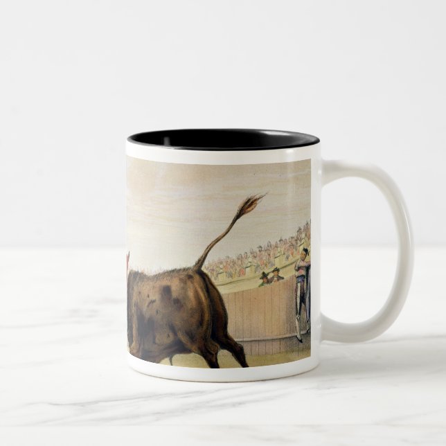 La Suerte de la Capa, 1865 (colour litho) Two-Tone Coffee Mug (Right)