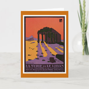 La Syrie et Le Liban Vintage Travel Poster Holiday Card