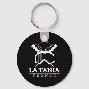 La Tania France Ski Resort Vintage Skiing Snowboar Key Ring