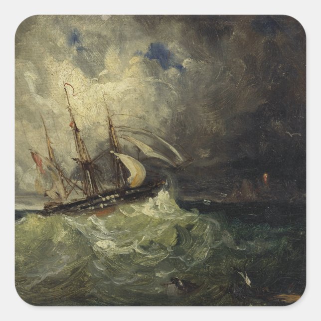 La Tempête – Félix Ziem Square Sticker (Front)