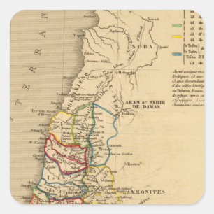 La Terre Sainte partagee en 12 tribus Square Sticker