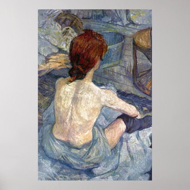 La Toilette Rousse - Toulouse-Lautrec Painting Poster (Front)