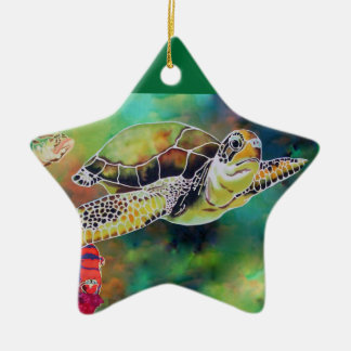 La Tortue Green Sea Turtle Ceramic Tree Decoration