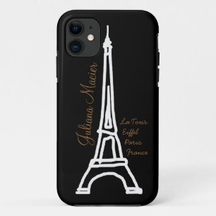la tour Eiffel personalised name iPhone 11 Case