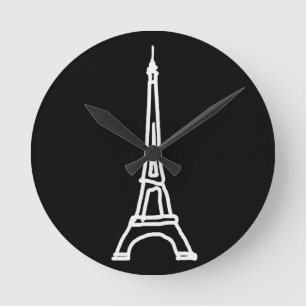la tour Eiffel Round Clock