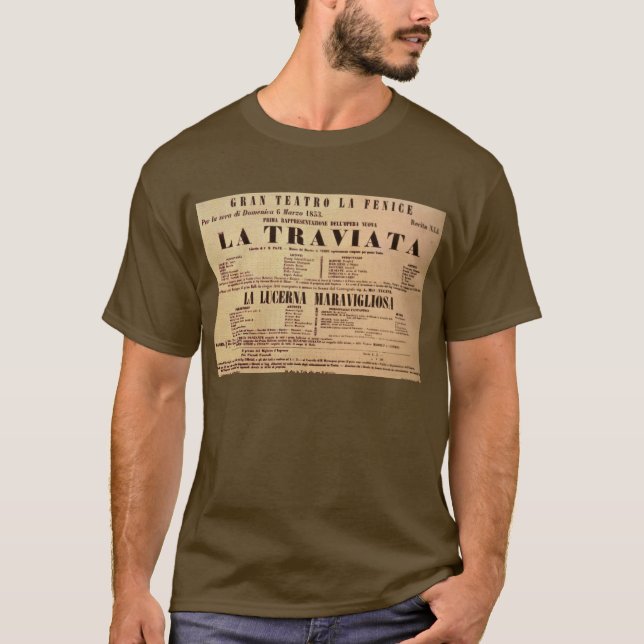 La Traviata World Premiere Poster (1853) T-Shirt (Front)