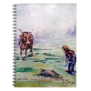 La vaca y el niño/The cow and the boy Notebook