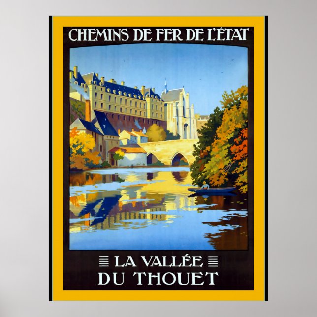 La Vallée du Thouet ~ Vintage French Travel Poster (Front)