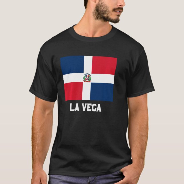 La Vega Dominican Republic Flag Emblem Escudo Cres T-Shirt (Front)