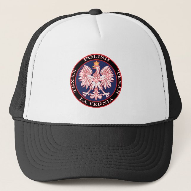La Vernia Round Polish Texan Trucker Hat (Front)