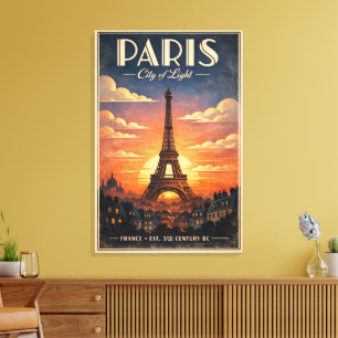 La vie à Paris Canvas Print
