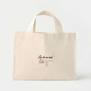 La Vie en Rose Butterfly Aesthetic Tote Bag
