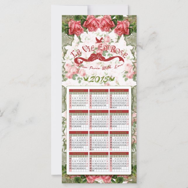 La Vie En Rose - Calendar, Postcard, Bookmark (Front)