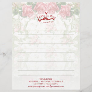 La Vie En Rose - Letterhead / Stationary Template