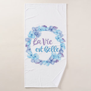 La Vie Est Belle French Bath Towel